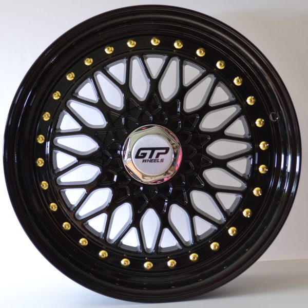 Flow Forming GTP 072 7.5X17 8X100/108 ET35 Full black gold rivets